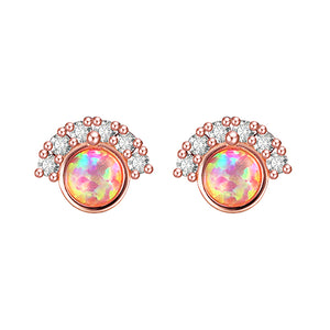 Rose Gold Vermeil Earrings - IRIS - OP38
